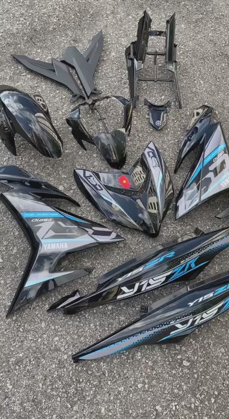 COVERSET BODYSET YAMAHA Y Y15 Y15ZR V1 V2 BLACK RC VIETNAM EDITION HITAM DOCTOR 006 SIAP TANAM