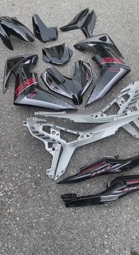 Y16 COVERSET Y16ZR EXCITER RC MATELIC BLACK MSI HITAM Y16-ECT-RC-2 ORIGINAL VELOZI YAMAHA SIAP TANAM READY STOK