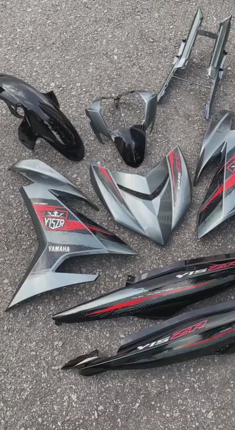 COVERSET BODYSET Y15 Y15ZR YSUKU V2 PL BNM3 GREY BLACK STD YAMAHA HLY DOCTOR SIAP TANAM / VELOZI TAMPAL 2024