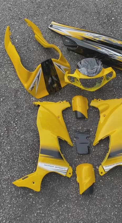 COVERSET ORIGINAL HLY YAMAHA 125 125z 125zr KUNING DIRAJA STRIPE/STICKER SIAP TAMPAL PERCUMA EMBLEM TIMBUL HLY / VELOZI