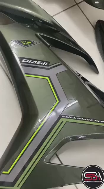COVERSET Y15ZR V1 V2 V3 ARMY GREEN ( LUMUT ) SD16 PATTERN LINE PREMIUM COVERSET BODYSET Y15ZR Y15 YSUKU VELOZI TANAM