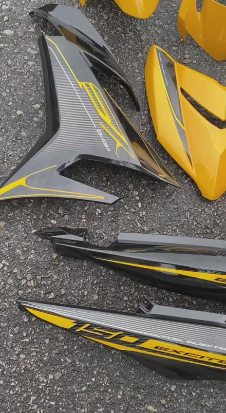 COVER SET Y15ZR V1 V2 RC EXCITER YELLOW BLACK KUNING PREMIUM COVERSET BODYSET Y15ZR Y15 YSUKU NEW ORIGINAL VELOZI TAMPAL