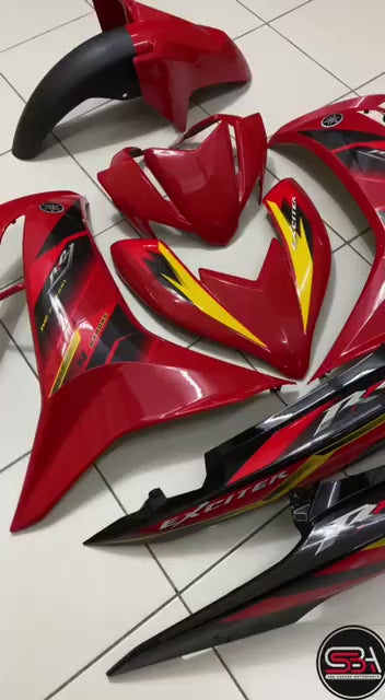 COVERSET BODYSET LC135 LC V8 DR RC FULL RED FUEL INJECTION FI YAMAHA SIAP TANAM DOCTOR 027 OEM