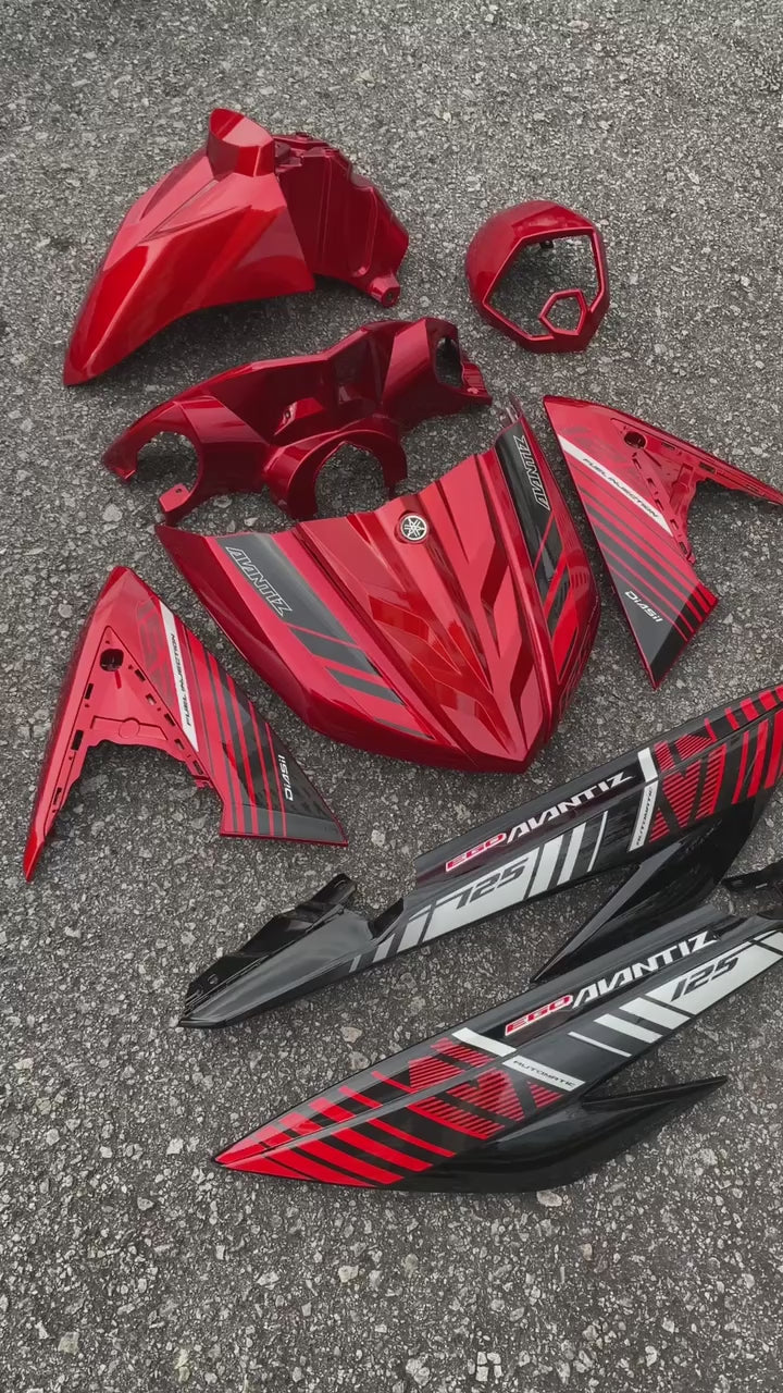 COVERSET BODYSET EGO AVANTIZ YAMAHA STICKER SIAP TANAM BATMAN RED 010 DOCTOR FULLSET