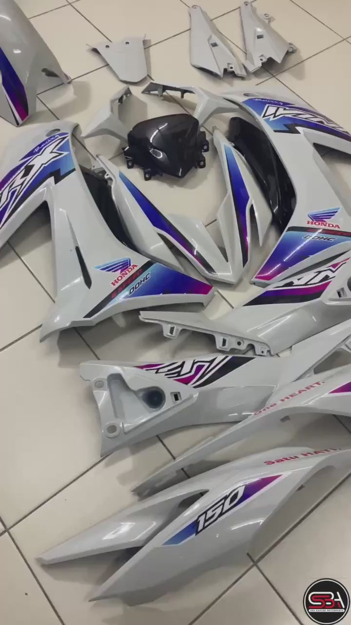 HONDA RSX RS-X 150 RSX150 COVERSET DOCTOR WINNER WHITE PUTIH 008 COLOR SIAP TANAM CLEAR FIT DENGAN BODY