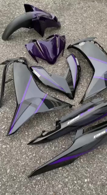 COVERSET BODYSET LC135 LC V8 DR PURPLE RXZ DESIGN 034 FUEL INJECTION FI YAMAHA SIAP TANAM DOCTOR OEM