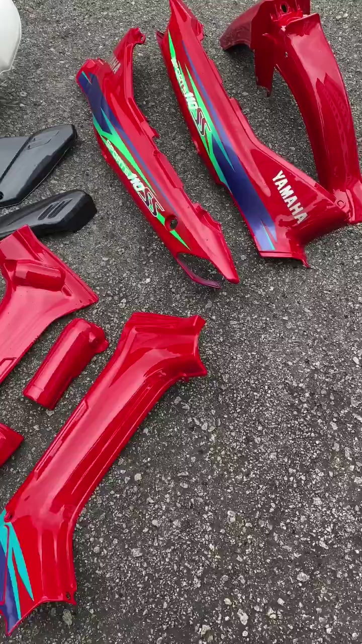 COVERSET SS SPORTS YAMAHA 110 SS Y110 3YR MR RED PP WHITE MERAH PUTIH M SEKI SET SIAP TAMPAL FULLSET
