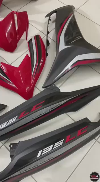 COVERSET BODYSET LC135 LC V8 FUEL INJECTION VRC1 RED BDK1 HLY HONG LEONG YAMAHA / VELOZI / M SEKI SIAP TAMPAL