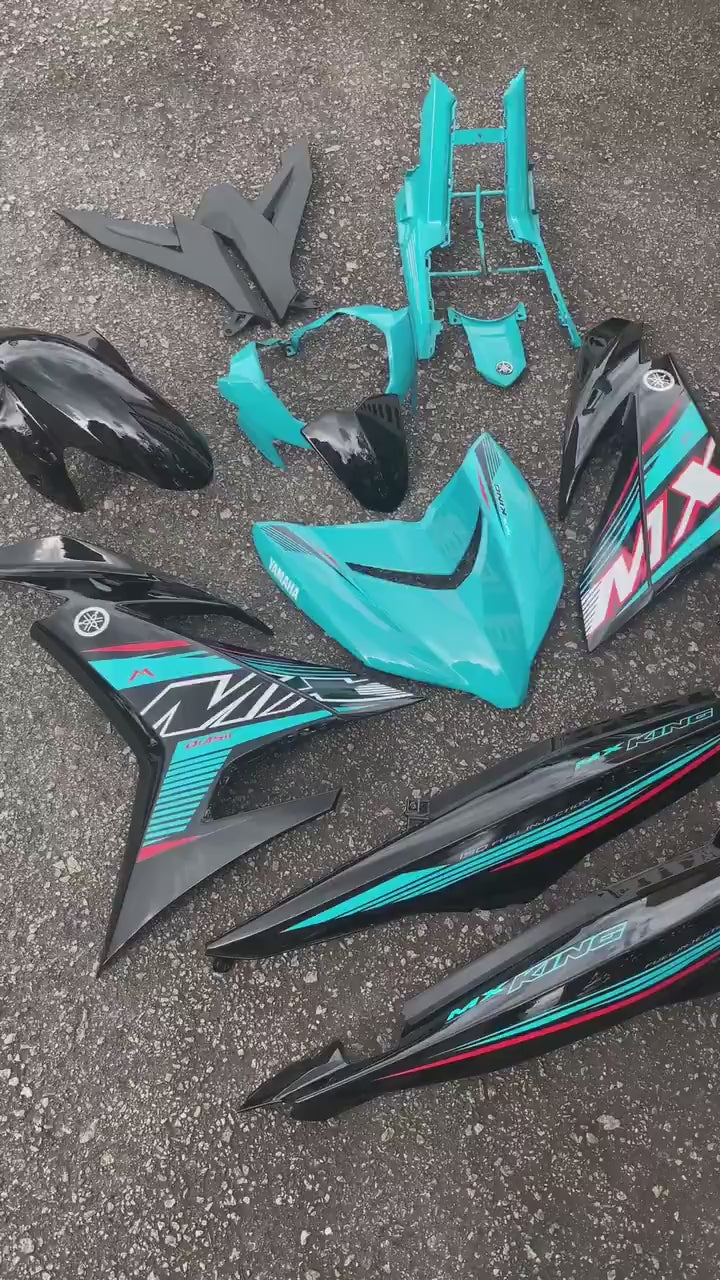 COVER SET Y15ZR V1 V2 MX KING CYAN CS6 BLACK SIAP TANAM COVERSET PREMIUM EDITION BODYSET Y15ZR YSUKU NEW ORIGINAL VELOZI