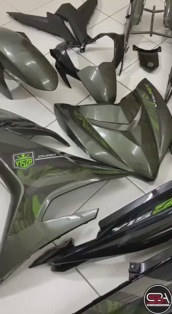 COVERSET YAMAHA V DOCTOR EDITION Y15 YSUKU Y15ZR V1 V2 ARMY GREEN HIJAU LUMUT STANDARD TANAM GRAYISH CLEAR BODYSET