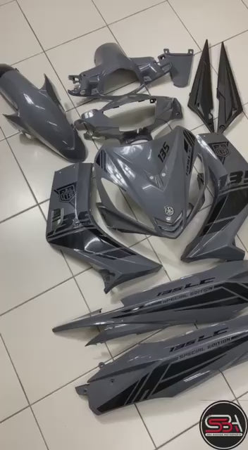 COVERSET BODYSET YAMAHA LC LC135 V1 DR NARDO GREY STRIPE TANAM 009 DOCTOR EDITION OEM 2022