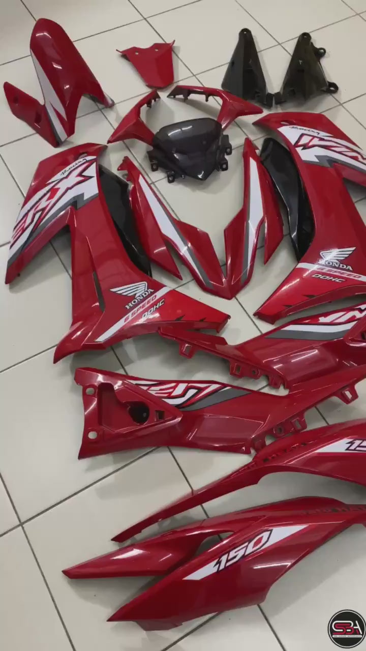 HONDA RSX RS-X 150 RSX150 COVERSET DOCTOR WINNER X RED 020 COLOR SIAP TANAM CLEAR FIT DENGAN BODY