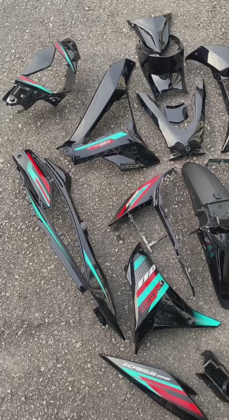 COVERSET BODYSET MODENAS KRISS MR3 DRUM ALL BLACK HITAM SIAP TAMPAL M SEKI SET