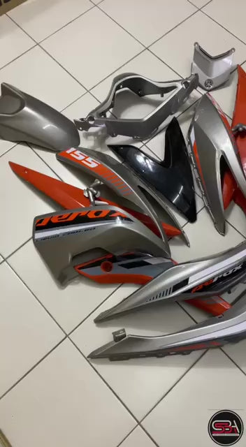 COVERSET BODYSET NVX 155 NVX155 V1 YAMAHA DOCTOR ORANGE 004 SIAP TANAM