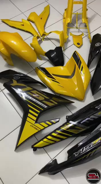 COVER SET Y15ZR V1 V2 KUNING HITAM YELLOW BLACK 1ST EDITION 2015 COVERSET BODYSET Y15ZR Y15 YSUKU VELOZI SIAP TAMPAL