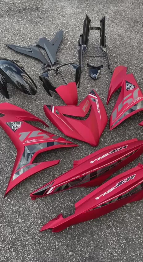 COVERSET BODYSET Y15 Y15ZR YSUKU V2 MDRM3 B176 100% ORIGINAL HLY RED MATTE MERAH FULL HONG LEONG YAMAHA