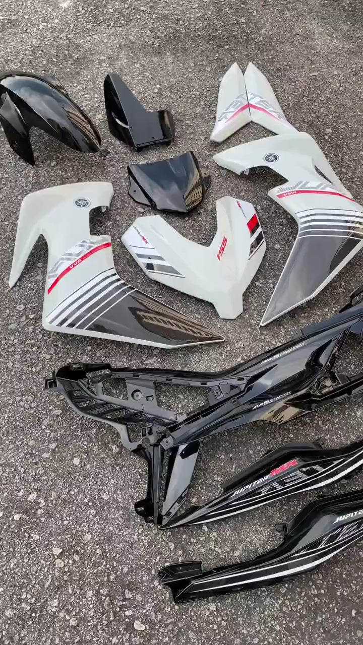 Y16 COVERSET Y16ZR DR P WHITE PUTIH ORIGINAL EQUIPMENT MANUFACTURED OEM DOCTOR 027 YAMAHA SIAP TANAM READY STOK
