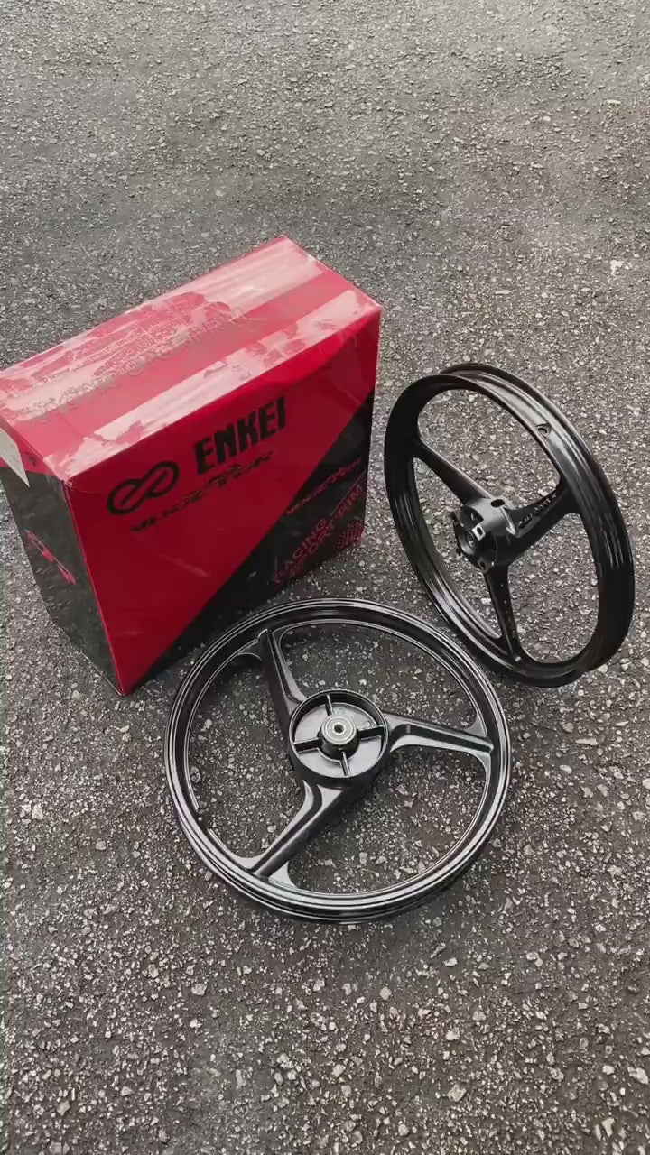 SPORT RIM ENKEI SPORTRIM Y125ZR Y15ZR 3 LEG BATANG HITAM KILAT VERSION OEM / V DOCTOR