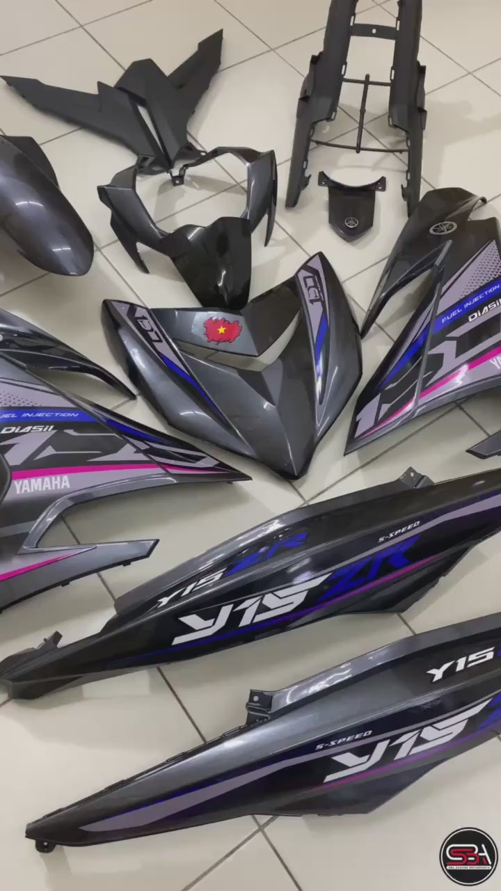 COVERSET YAMAHA Y15 YSUKU Y15ZR V1 V2 VIETNAM VERSION VN3 CRYSTAL GREY TANAM CLEAR ORIGINAL VELOZI