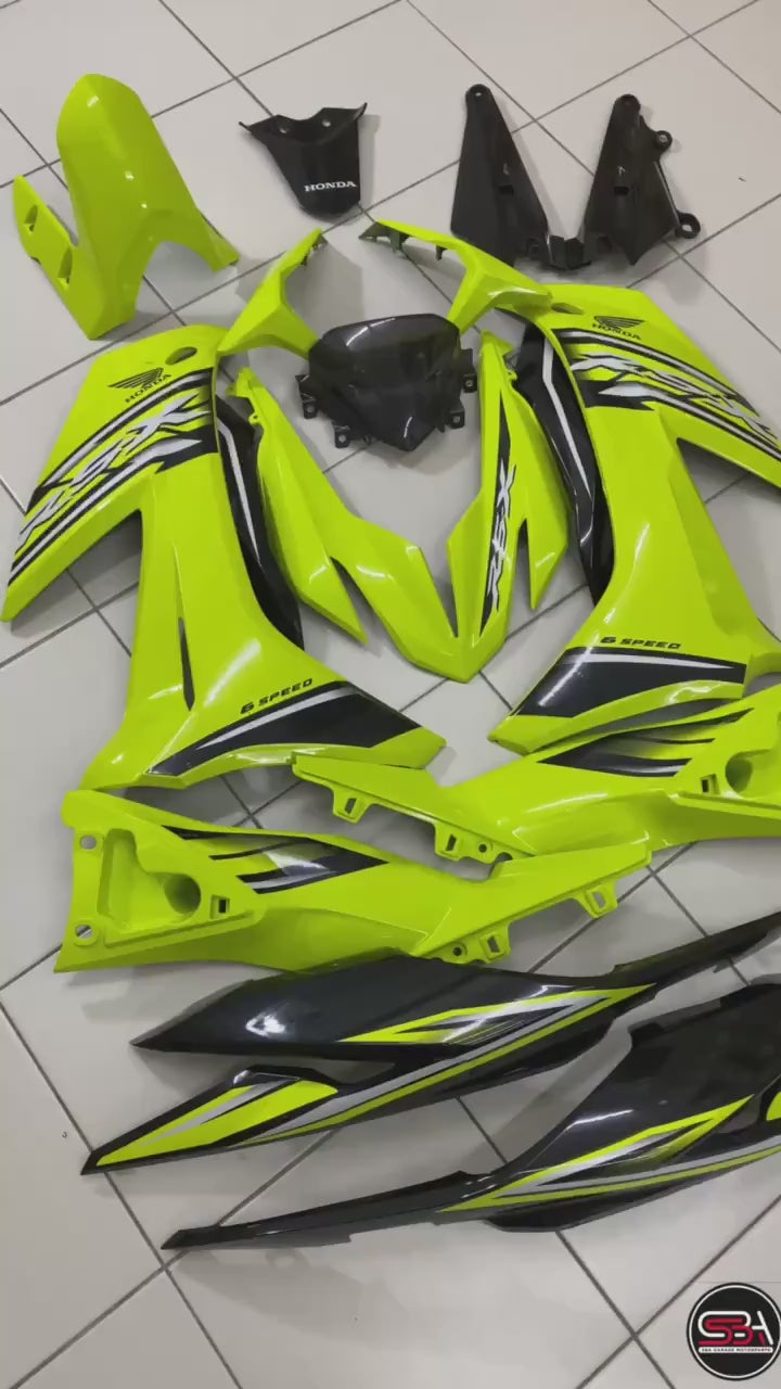 HONDA RSX RS-X 150 RSX150 COVERSET YELLOW BLACK 003 012 STANDARD COLOR SIAP TAMPAL TANAM CLEAR DOCTOR VELOZI