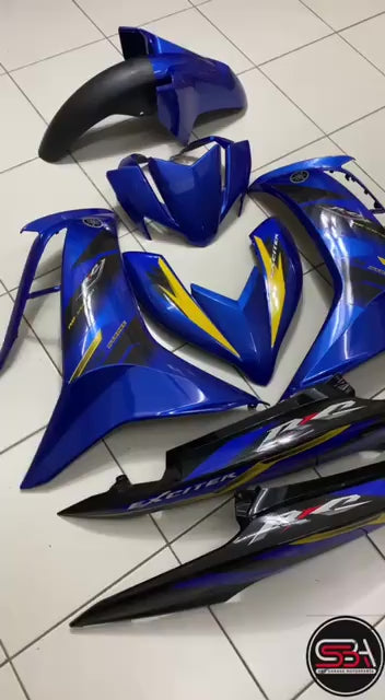 COVERSET BODYSET LC135 LC V8 DR RC FULL BLUE BIRU FUEL INJECTION FI YAMAHA SIAP TANAM DOCTOR 030 OEM
