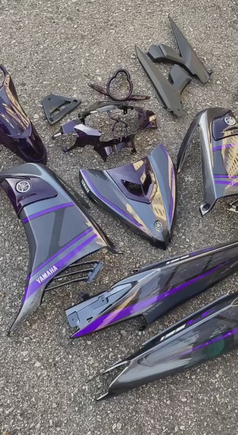 COVERSET BODYSET YAMAHA LC LC135 V6 V7 DR PURPLE 027 RXZ DESIGN STRIPE TANAM DOCTOR EDITION OEM