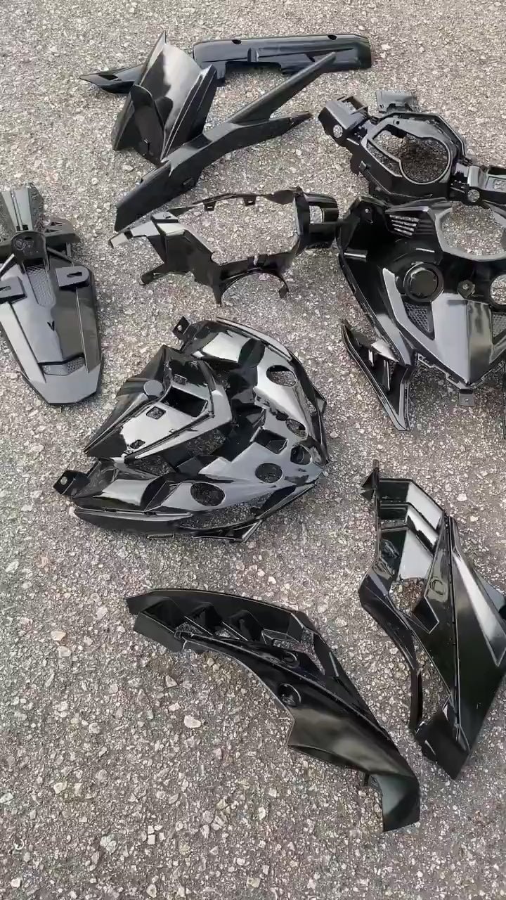 INNER VERSION KILAT MATELIC Y150 ZR Y15 V1 COMPLETE SET COVER INNER HITAM BLACK OEM DOCTOR 13 ITEM (FULLSET) READY STOK