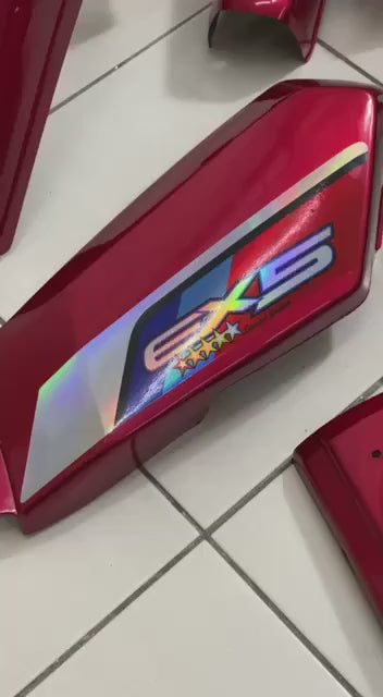 COVERSET BODYSET EX5 DREAM HONDA COVER SET CHROME CANDY RED MERAH LIMITED EDITION COMPLETE ORIGINAL MADE IN MALAYSIA