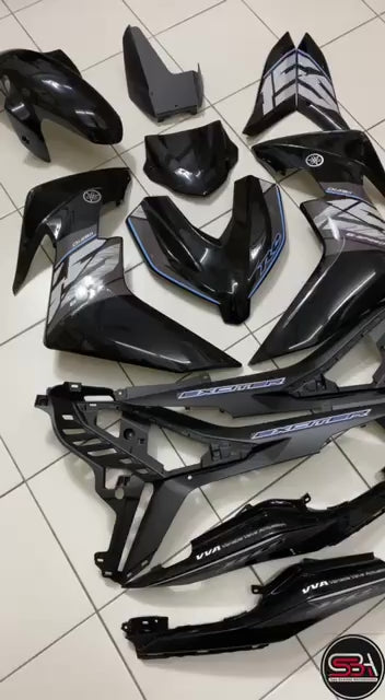 Y16 COVERSET Y16ZR RC SMX BLACK HITAM 010 ORIGINAL EQUIPMENT MANUFACTURED DOCTOR OEM SIAP TANAM NEW READY STOK