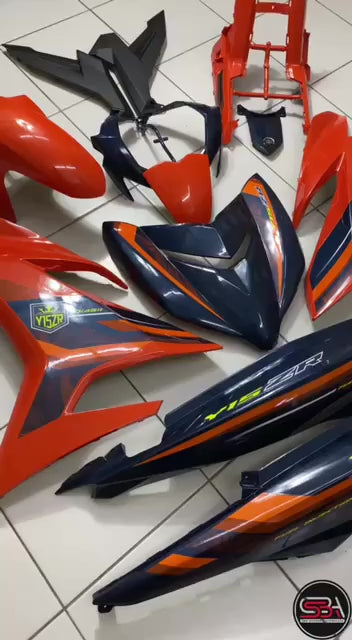 COVERSET BODYSET ORIGINAL DOCTOR TANAM KILAT SET Y15 Y15ZR YSUKU V2 ORANGE VOM 2023 DESIGN STANDARD SIAP TANAM