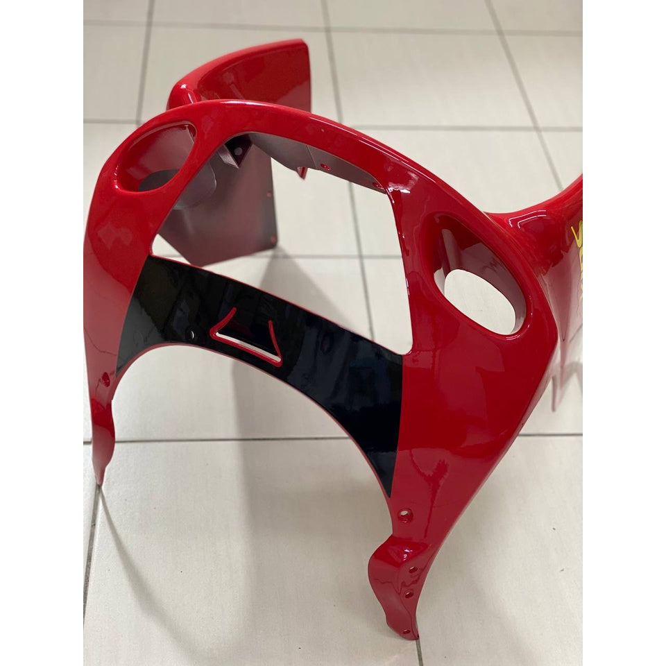 KAWASAKI NINJA DOUBLE R 150 RR BODY COVERSET STICKER TANAM RED MERAH SEKALI TANK ( 2 KOTAK BESAR ) OEM SET