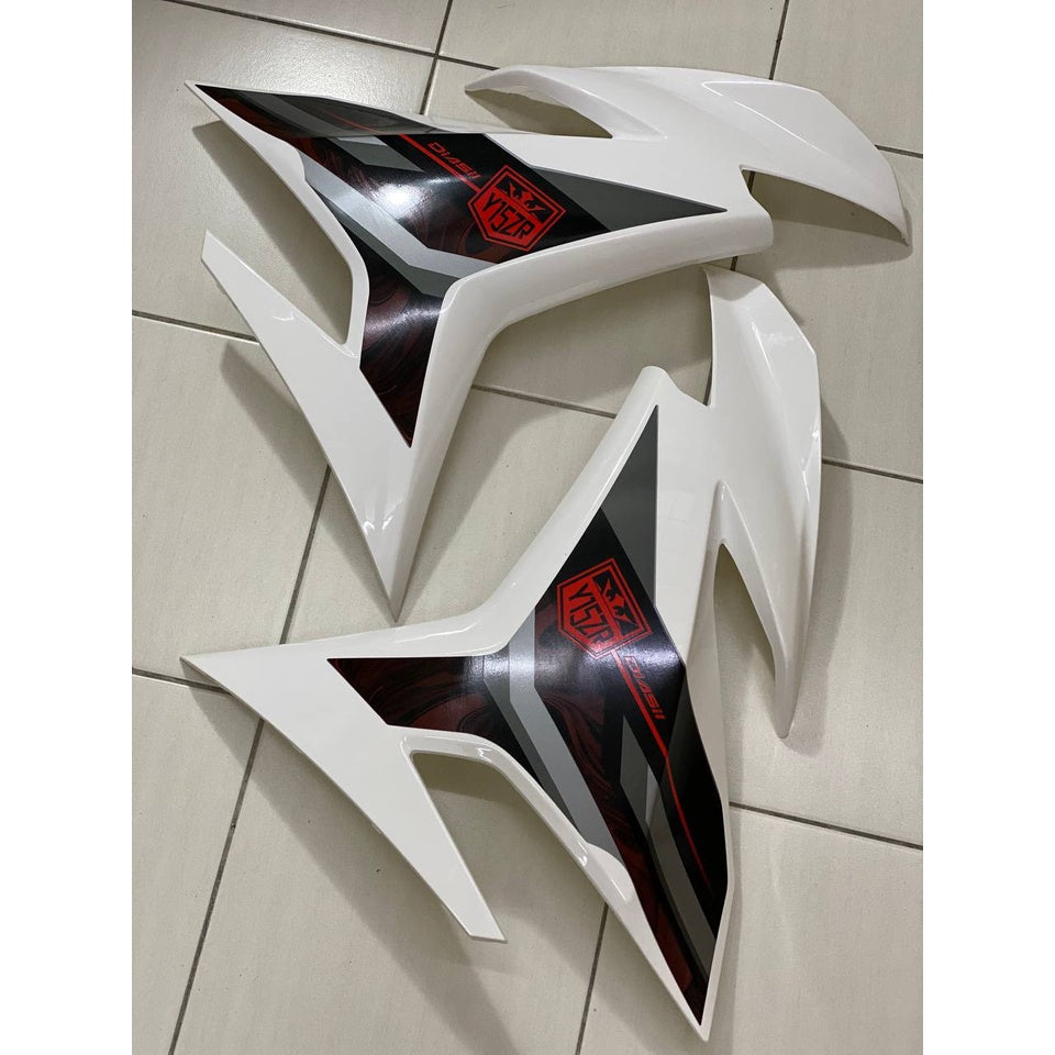 COVERSET YAMAHA Y15ZR Y15 YSUKU V1 V2 BLACK WHITE 2022 WS DESIGN ORIGINAL VELOZI SIAP TAMPAL DARI KILANG BODYSET1