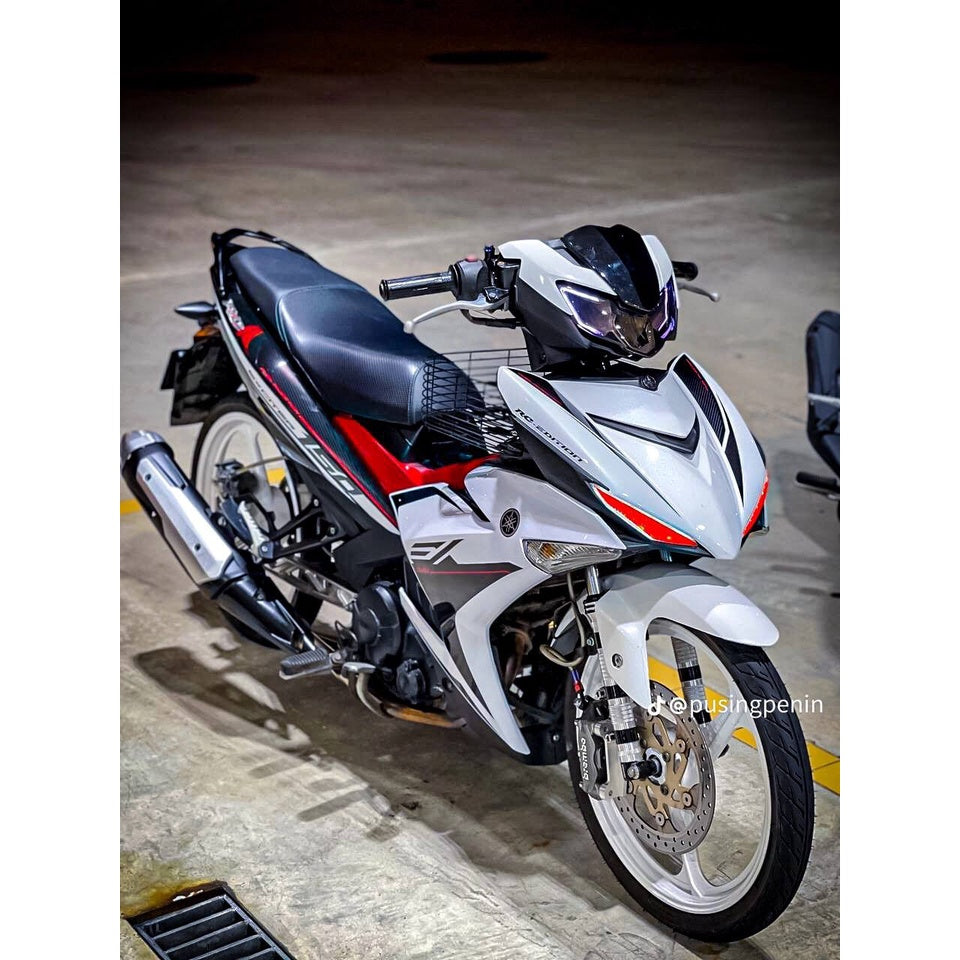 COVERSET Y15ZR V1 V2 EXCITER RC BLACK WHITE PUTIH HITAM COVER SET BODYSET Y15ZR Y15 YSUKU VELOZI SIAP TANAM
