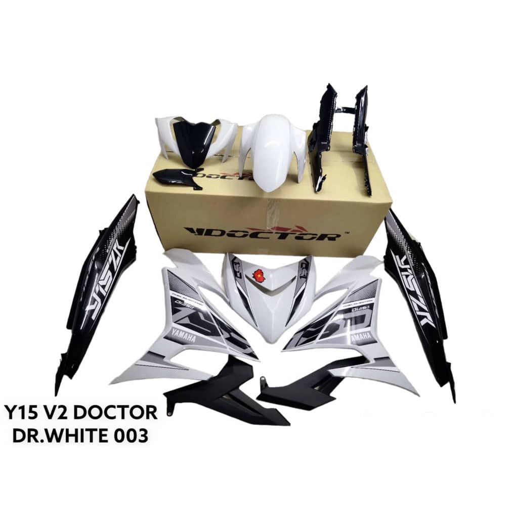 COVERSET BODYSET YAMAHA Y Y15 Y15ZR V1 V2 WHITE VIETNAM EDITION PUTIH DOCTOR 003 SIAP TANAM