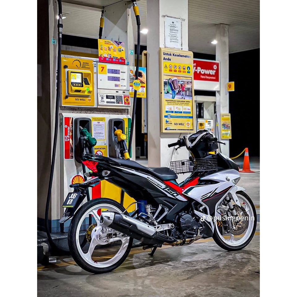 COVERSET Y15ZR V1 V2 EXCITER RC BLACK WHITE PUTIH HITAM COVER SET BODYSET Y15ZR Y15 YSUKU VELOZI SIAP TANAM