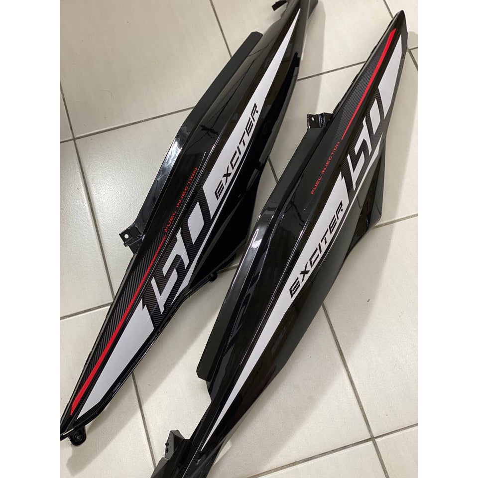 COVERSET Y15ZR V1 V2 EXCITER RC BLACK WHITE PUTIH HITAM COVER SET BODYSET Y15ZR Y15 YSUKU VELOZI SIAP TANAM