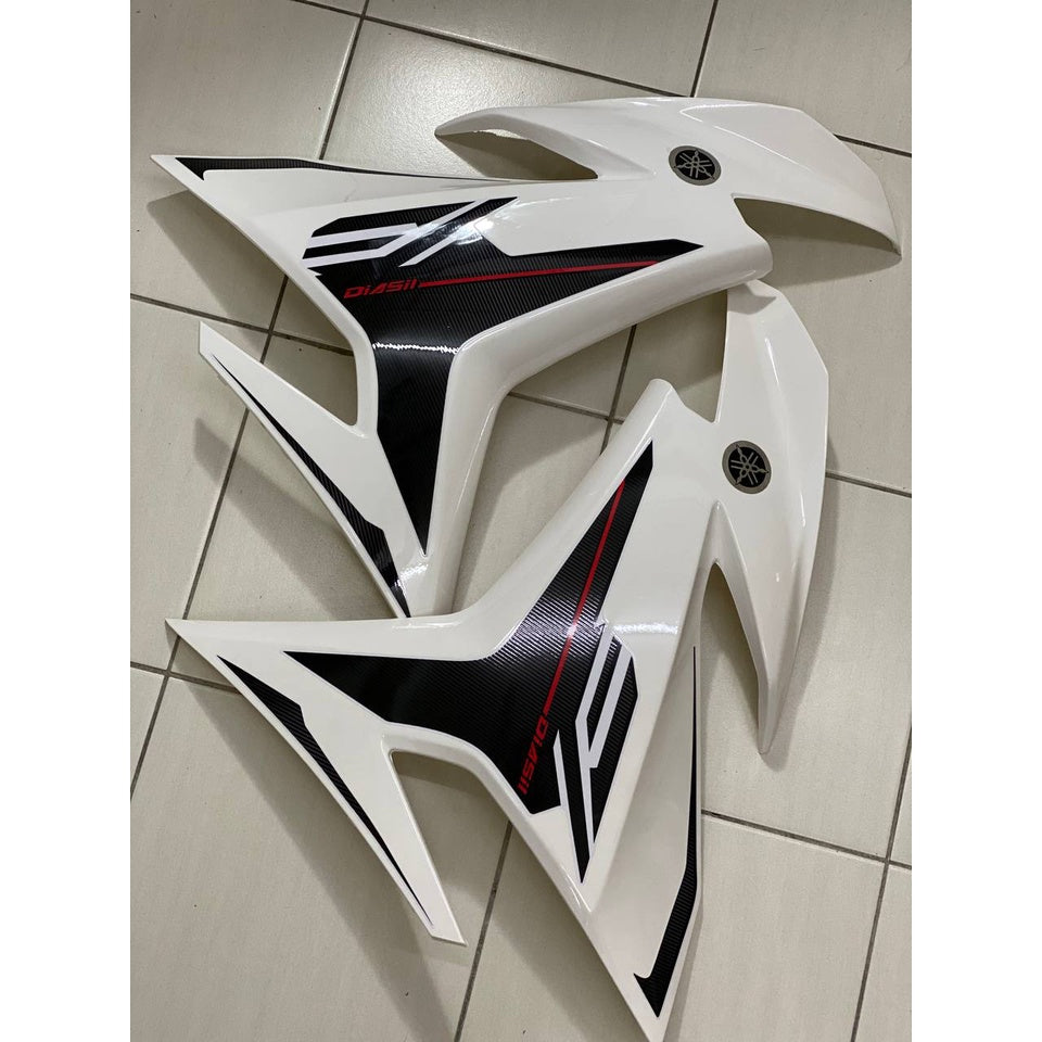 COVERSET Y15ZR V1 V2 EXCITER RC BLACK WHITE PUTIH HITAM COVER SET BODYSET Y15ZR Y15 YSUKU VELOZI SIAP TANAM