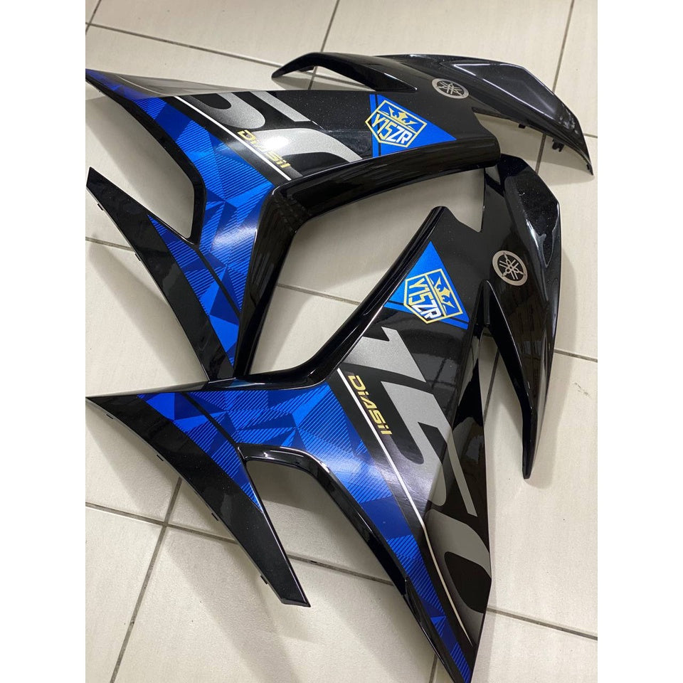 COVERSET BODYSET YAMAHA Y15 Y15ZR YSUKU V1 V2 BLUE BLACK BIRU STORM VELOZI STICKER SIAP TAMPAL KILANG 2019