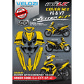 YAMAHA LC LC135 V6 V7 EXCITER GP SUNNY YELLOW KILAT COVERSET BODYSET SIAP TANAM VELOZI WITH COVER METER