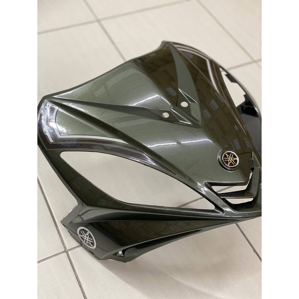 COVERSET BODYSET YAMAHA LC LC135 V1 DNLGM1 ARMY GREEN PATTERN LINE DOCTOR 001 SIAP TANAM