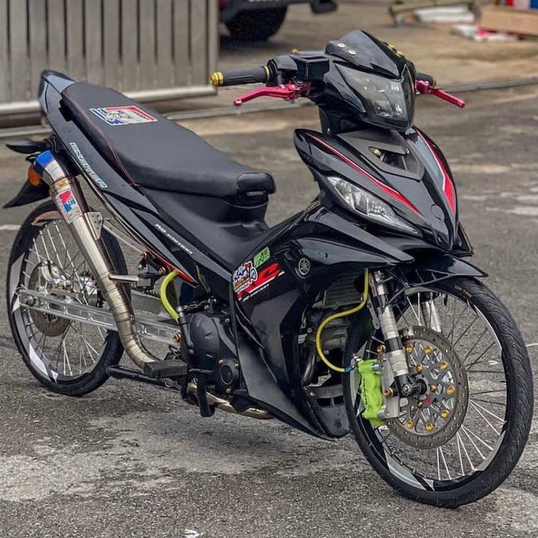 YAMAHA LC LC135 V6 V7 MATELIC BLACK RC HITAM MERAH COVERSET BODYSET SIAP TANAM VELOZI DOCTOR 009 L6-RC-1
