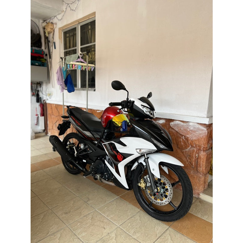 COVERSET YAMAHA Y15ZR Y15 YSUKU V1 V2 BLACK WHITE 2022 WS DESIGN ORIGINAL VELOZI SIAP TAMPAL DARI KILANG BODYSET1