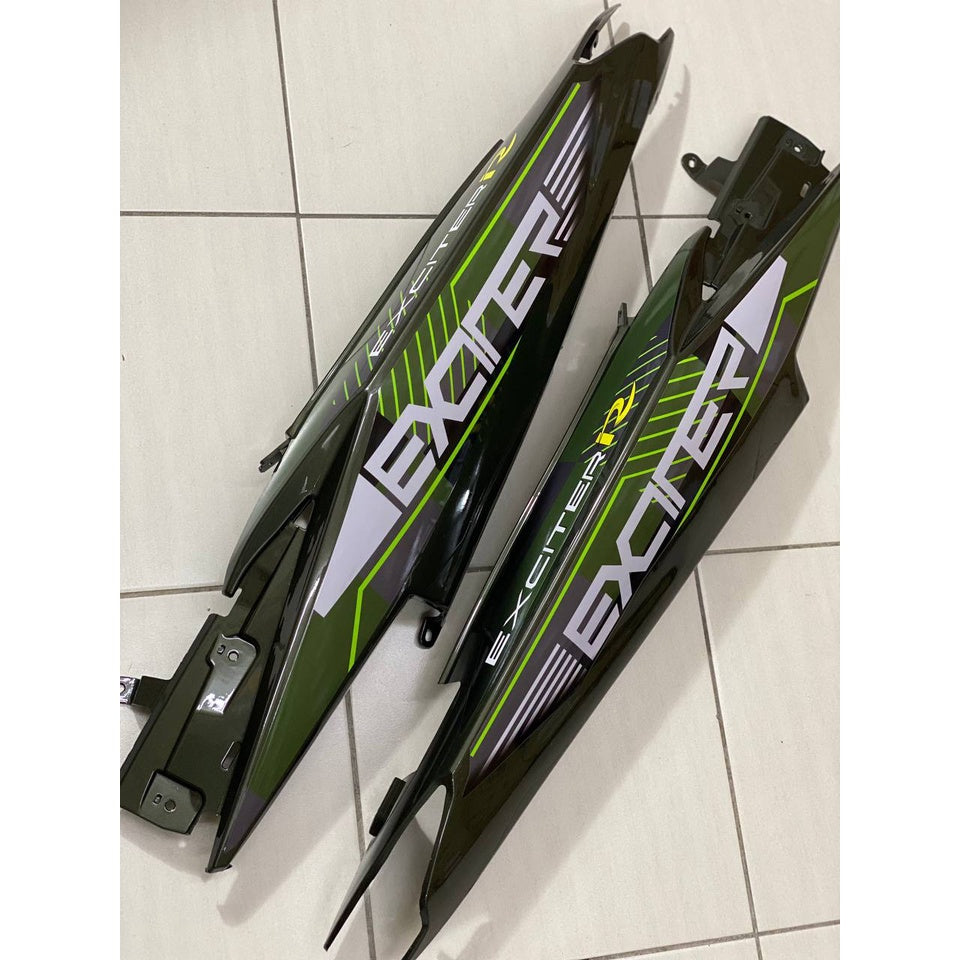 MALIBU COVERSET YAMAHA LC LC135 V2 EXCITER R ARMY GREEN BODYSET SIAP TANAM VELOZI WITH COVER METER EMBLEM