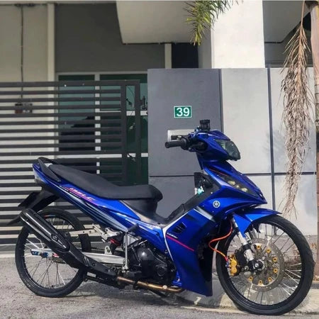 COVERSET BODYSET  LC135 LC 135 V1 BIRU FIRST EDITION ORIGINAL 100% HONG LEONG YAMAHA HLY STRIPE SIAP TAMPAL FREE EMBLEM