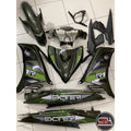 MALIBU COVERSET YAMAHA LC LC135 V2 EXCITER R ARMY GREEN BODYSET SIAP TANAM VELOZI WITH COVER METER EMBLEM