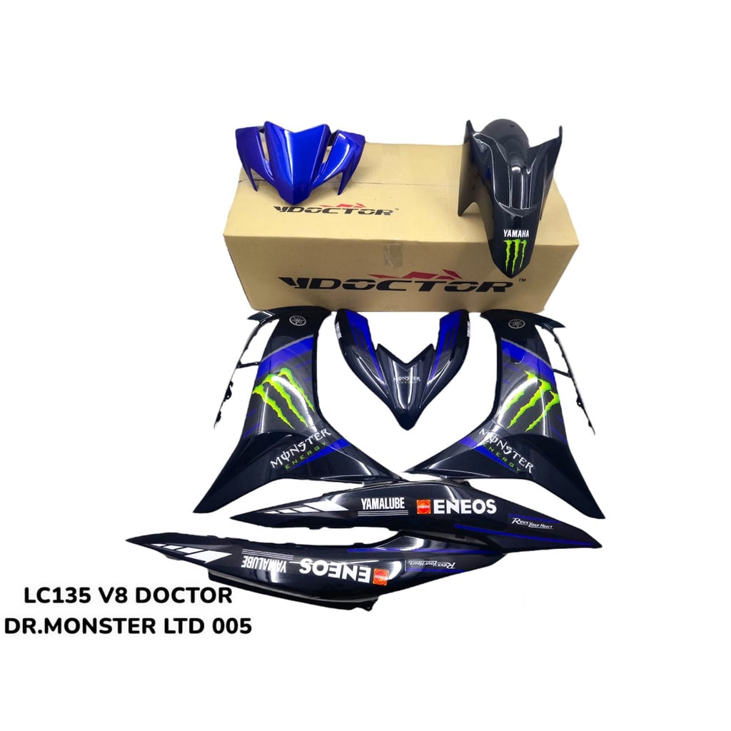 COVERSET BODYSET LC135 LC V8 MONSTER LTD FUEL INJECTION FI YAMAHA SIAP TANAM DOCTOR 005 OEM