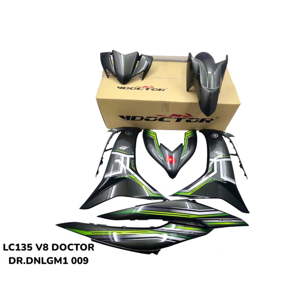COVERSET BODYSET LC135 LC V8 DNLGM ARMY GREEN FUEL INJECTION FI YAMAHA SIAP TANAM DOCTOR 009 VIETNAM EDITION