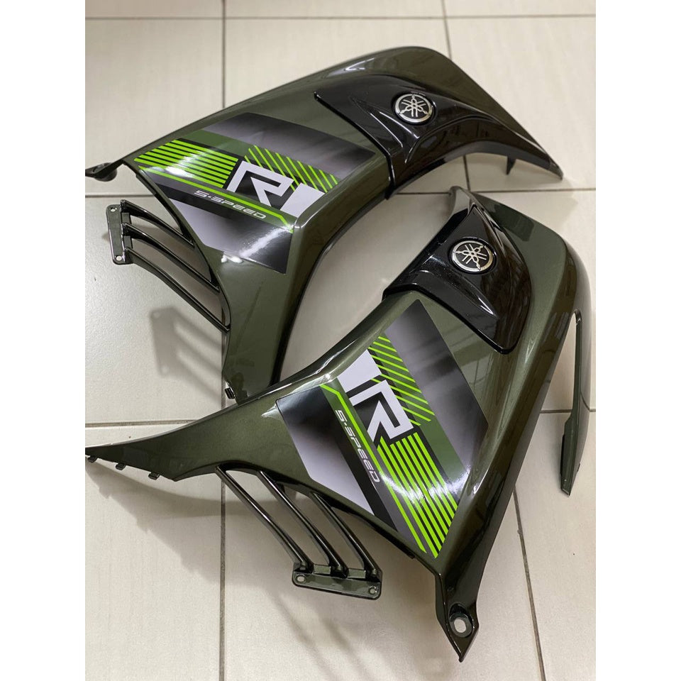 MALIBU COVERSET YAMAHA LC LC135 V2 EXCITER R ARMY GREEN BODYSET SIAP TANAM VELOZI WITH COVER METER EMBLEM