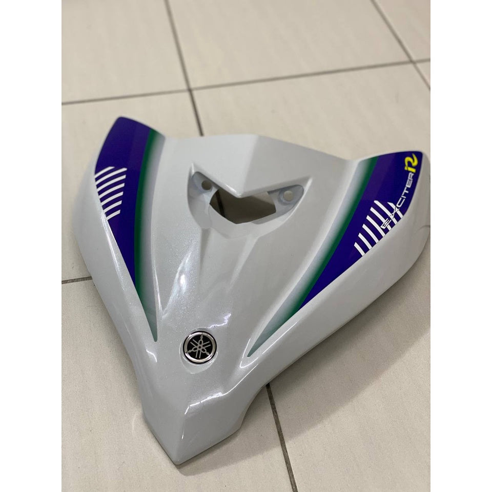 MALIBU COVERSET YAMAHA LC LC135 V2 EXCITER R CRYSTAL WHITE BLACK HITAM PUTIH BODYSET SIAP TANAM VELOZI WITH COVER METER
