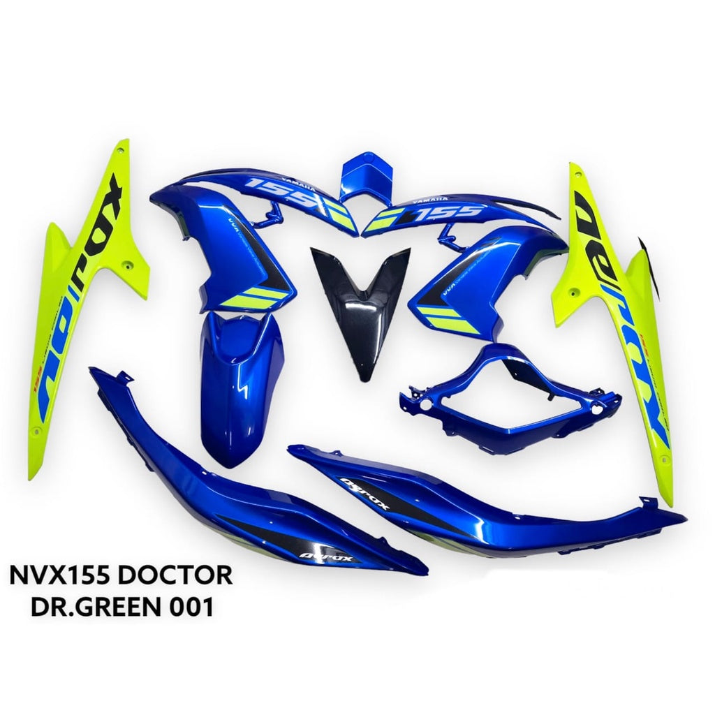 COVERSET BODYSET NVX 155 NVX155 V1 YAMAHA DOCTOR GREEN BIRU HIJAU 001 SIAP TANAM